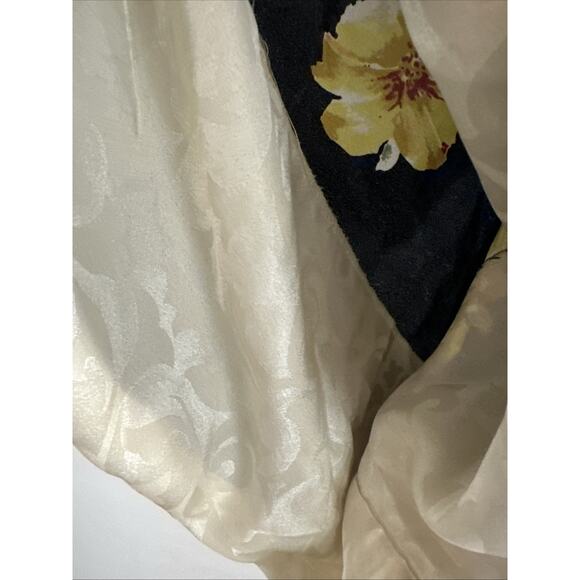 Christian Dior 1size LUXURY HEAVY Kimono Floral Robe in Navy & Yellow SILK STORY - Picture 5 of 9